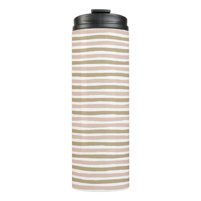 Horizontal Stripes  Thermal Tumbler (Front)