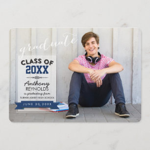 Horizontal Typography Graduation Announcement