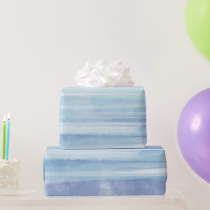 Horizontal Watercolor Striping Wrapping Paper