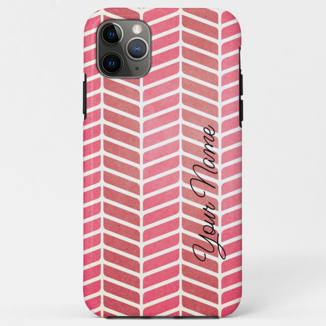 Horizontal Waves of Pink Shades Phone Cover (Back)