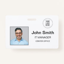 Horizontal White ID badge