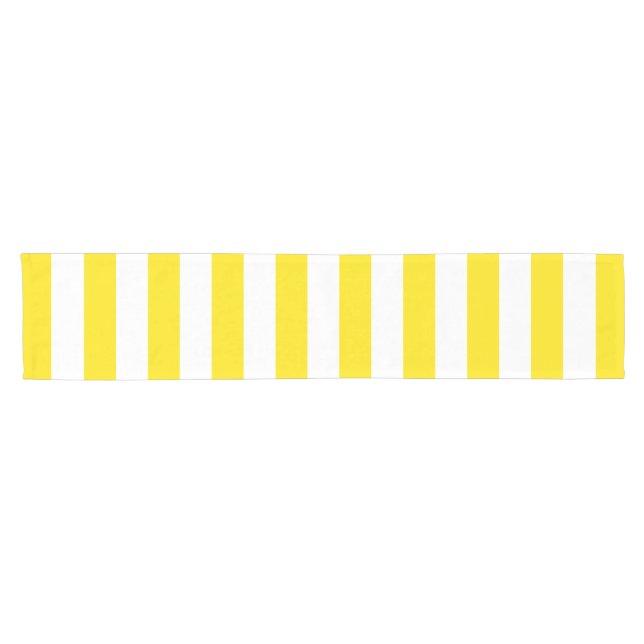 Horizontal Yellow Stripes Short Table Runner (Horizontal)