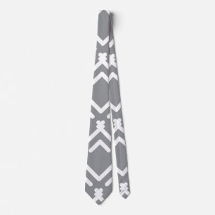 Horizontal Zigzag Geometric Pattern Tie