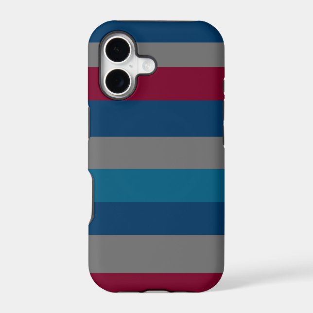 horizontale modern Bordeaux lines pattern (Back)