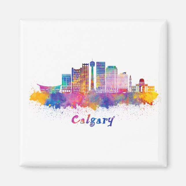 horizonte calgary acuarela magnet (Front)