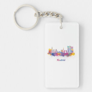 horizonte madrid acuarela key ring