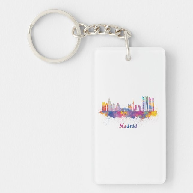 horizonte madrid acuarela key ring (Front)