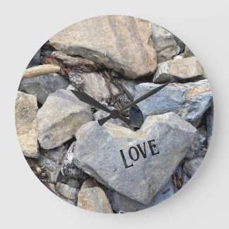 horloge coeur de pierre  large clock