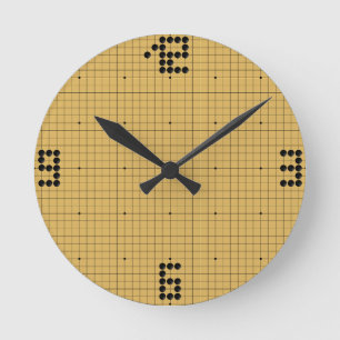 Horloge Goban Clock - Black Stones - 3-6-9-12