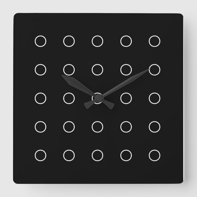 Horloge murale "Circles" Square Wall Clock (Front)