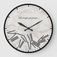 Horloge murale - Le temps qui passe...Effet marbre