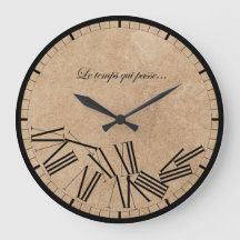 Horloge murale - Le temps qui passe...Effet papier