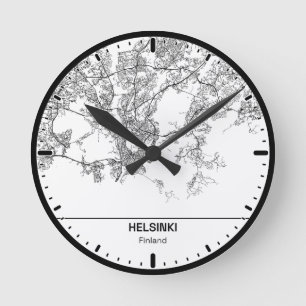 Horloge Ronde Helsinki Clock City Line Art