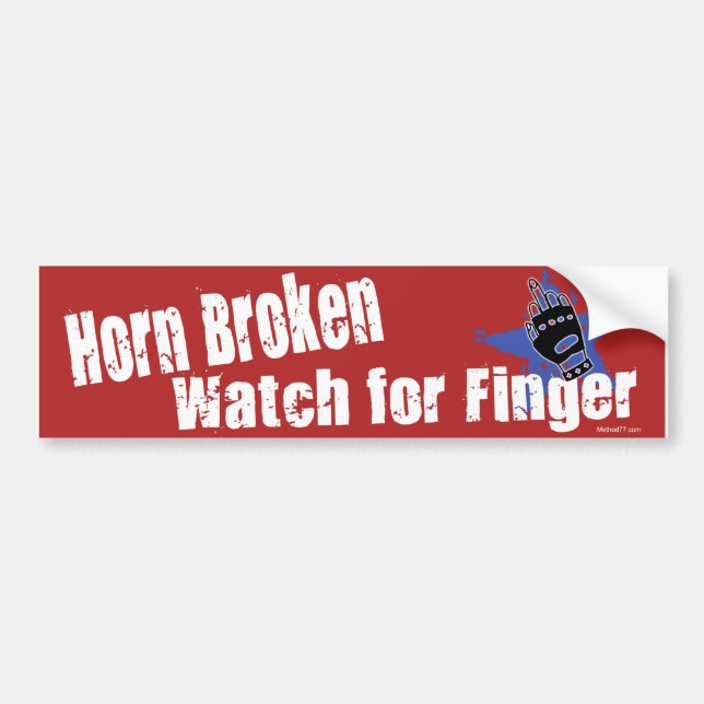 Horn Broken Bumper Sticker (Front)