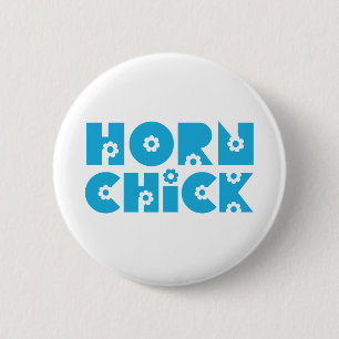 Horn Chick 6 Cm Round Badge