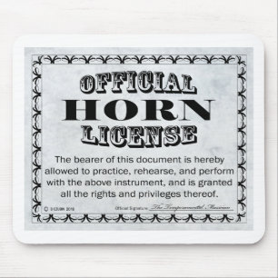 Horn License Mouse Mat