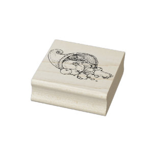 Horn of Plenty Rubber Stamp