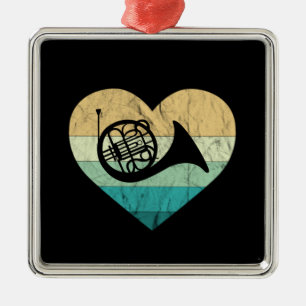 Horn Player Loves Horn French Horn Metal Tree Decoration
