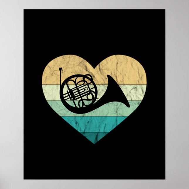 Horn Player Loves Horn French Horn Poster (Front)