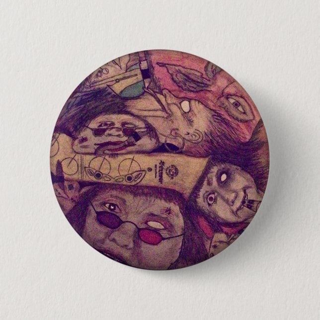 Horn Section 6 Cm Round Badge (Front)