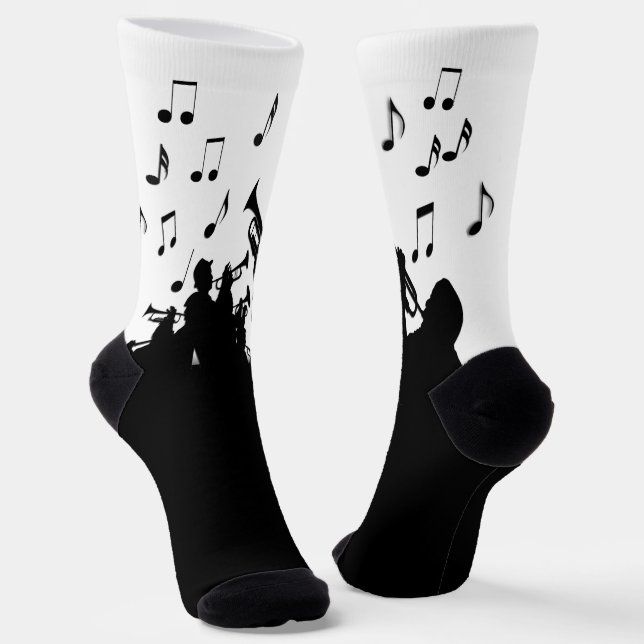 Horn Section Music Design Socks (Angled)