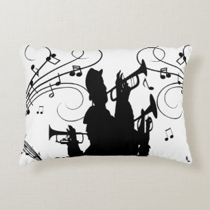 Horn Section Trumpet Jazz Music Decorative Cushion