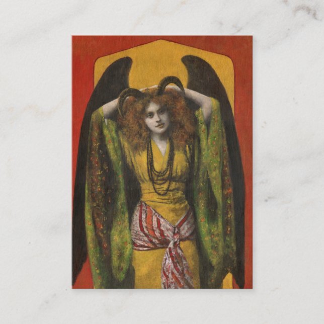 Horned Angel ACEO Business Card (Front)