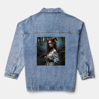 Horned demoness for fans denim jacket