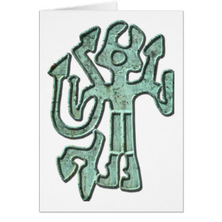 Horned figure copper