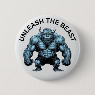 Horned Monster 6 Cm Round Badge
