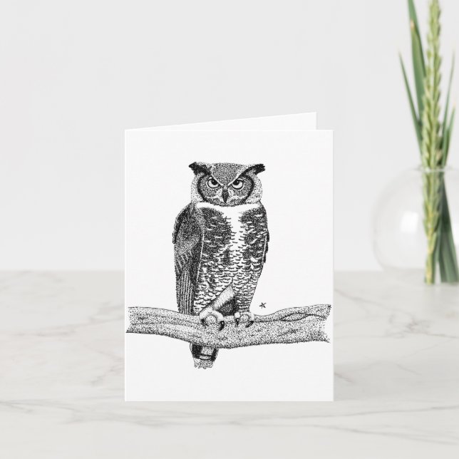 Horned Owl Card (Front)