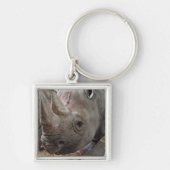 Horned Rhino  Keychain (Front)