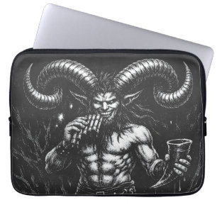 Horned Winter Satyr — by BurnsInHell Laptop Sleeve