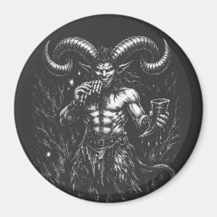 Horned Winter Satyr — by BurnsInHell Magnet