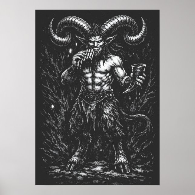Horned Winter Satyr — by BurnsInHell Poster (Front)