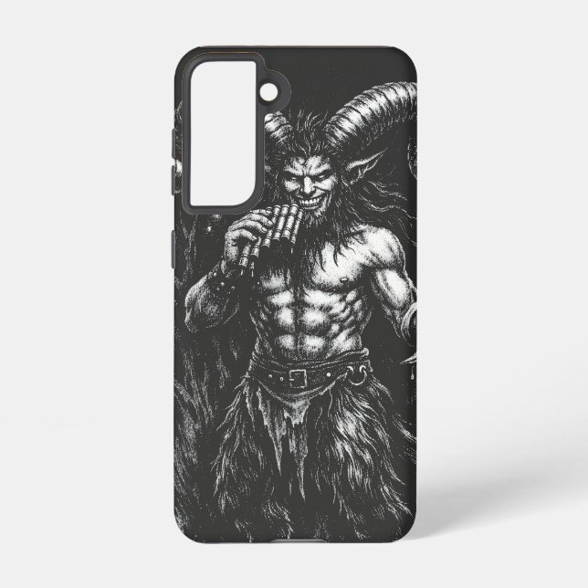 Horned Winter Satyr — by BurnsInHell Samsung Galaxy S21 Case (Back)