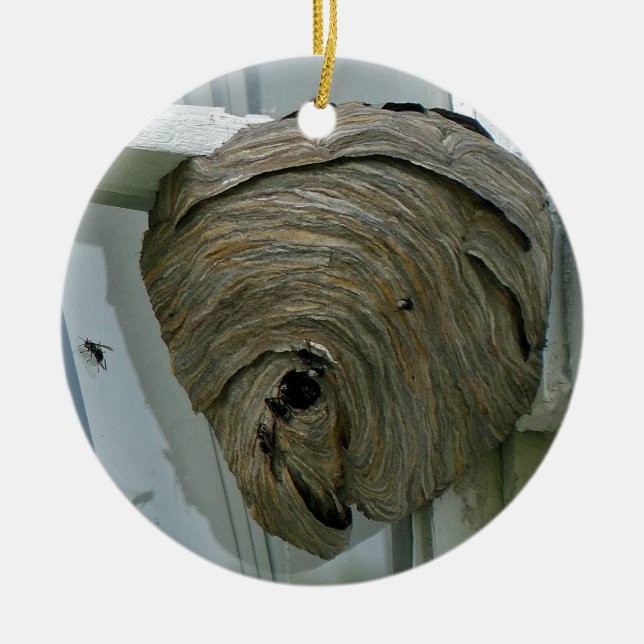 Hornets Nest Ceramic Ornament (Front)