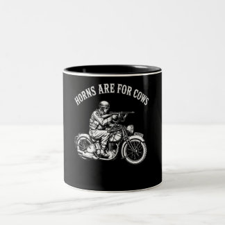 Horns Are For Cows Two-Tone Coffee Mug