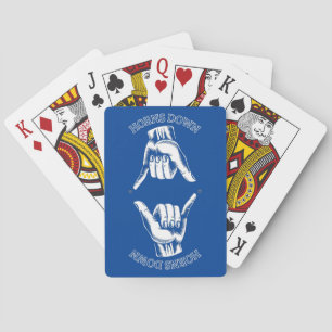 "HORNS DOWN" funny Playing Cards