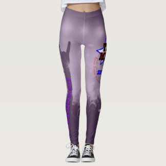 Horns Up!  Purple Leggings