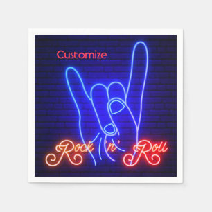 Horns Up Rock 'n Roll Napkin