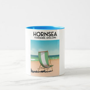 Hornsea, Hornsea, Yorkshire England travel poster, Two-Tone Coffee Mug