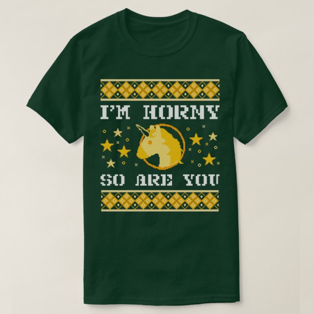 horny unicorn christmas sweater  (Design Front)