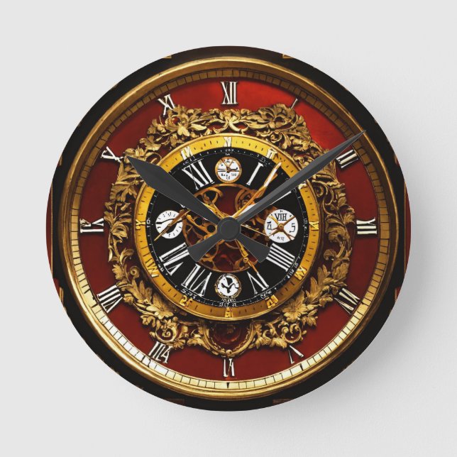 "Horological Harmony: The Ghadi Edition" Round Clock (Front)
