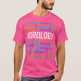 Horology Words Horologist Watchmaker Expert Clock  T-Shirt