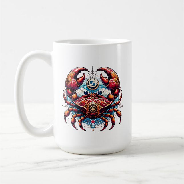 Horoscope Astrological Sign for Cancer the Crab  Coffee Mug (Left)