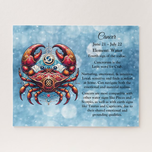 Horoscope Astrological Sign for Cancer the Crab  Jigsaw Puzzle (Horizontal)