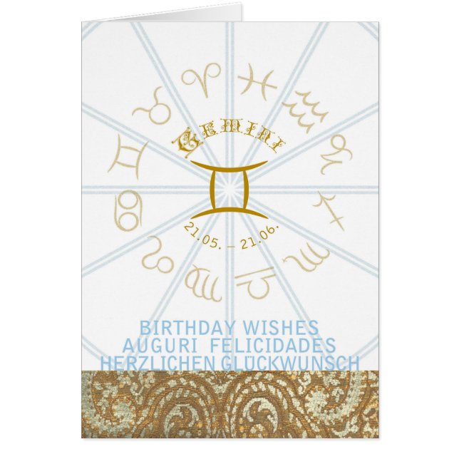 HOROSCOPE ~ Birthday Greeting Card Gemini (Front)