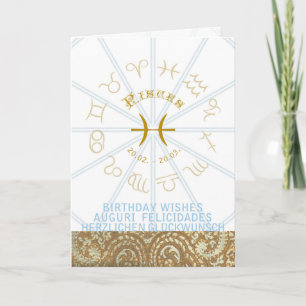 HOROSCOPE ~ Birthday Greeting Card Pisces