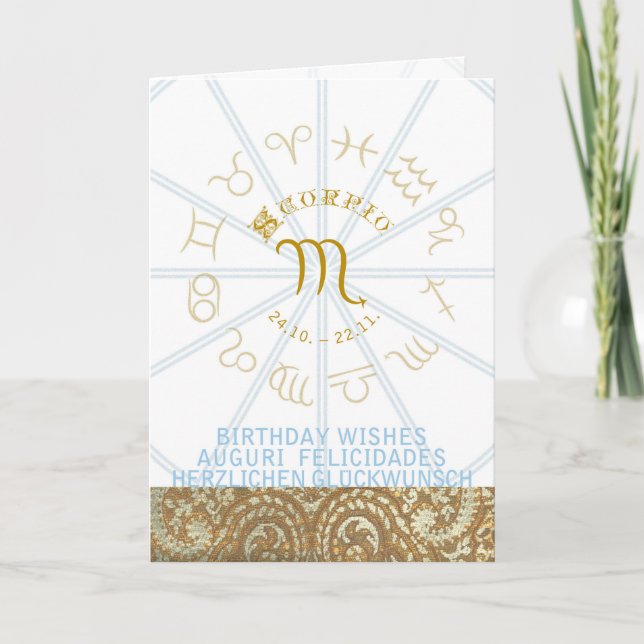 HOROSCOPE ~ Birthday Greeting Card Scorpio (Front)